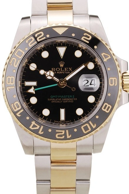 GMT 98229 Black Dial Bezel Master Rolex Ceramic Black II 1016